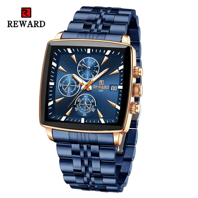 Stainless Steel Wristwatch Waterproof Luminous Sport Watches for Man Chronograph Stopwatch