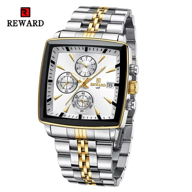 Stainless Steel Wristwatch Waterproof Luminous Sport Watches for Man Chronograph Stopwatch