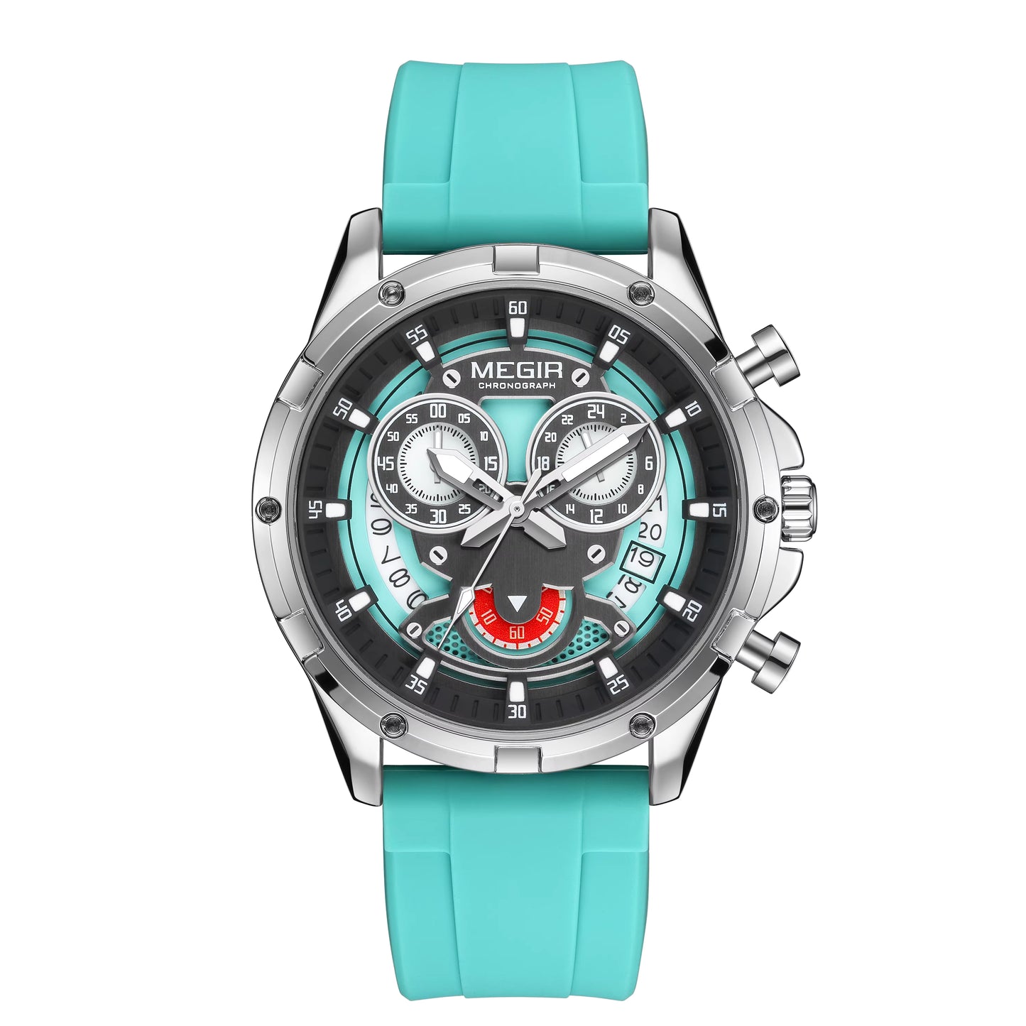 MEGIR 2248 Luxury Watches for Men Multifunction Sports Quartz Wristwatch Chronograph Waterproof Luminous