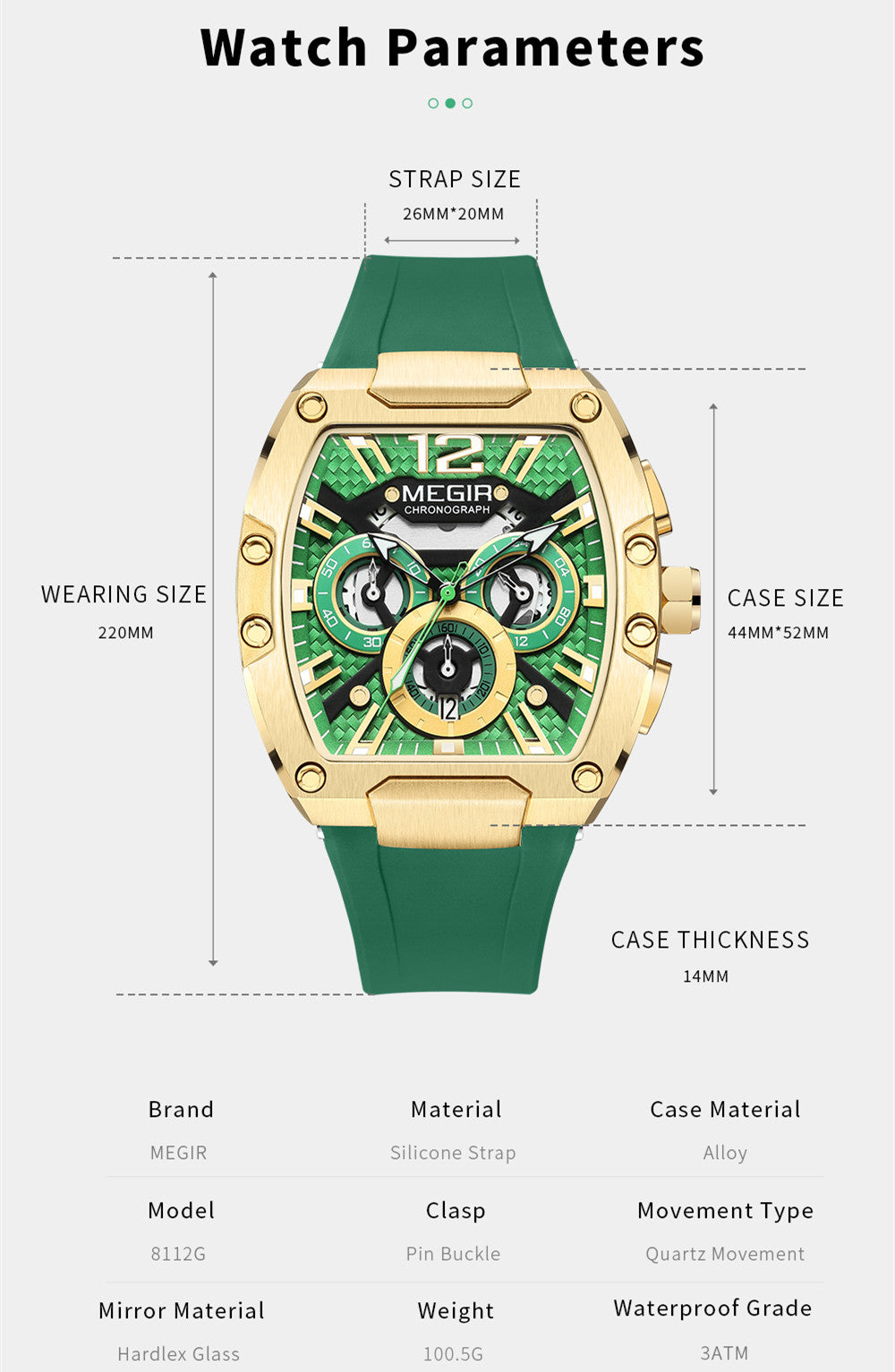 MEGIR Chronograph Sport Watch | Waterproof & Luminous Quartz for Men
