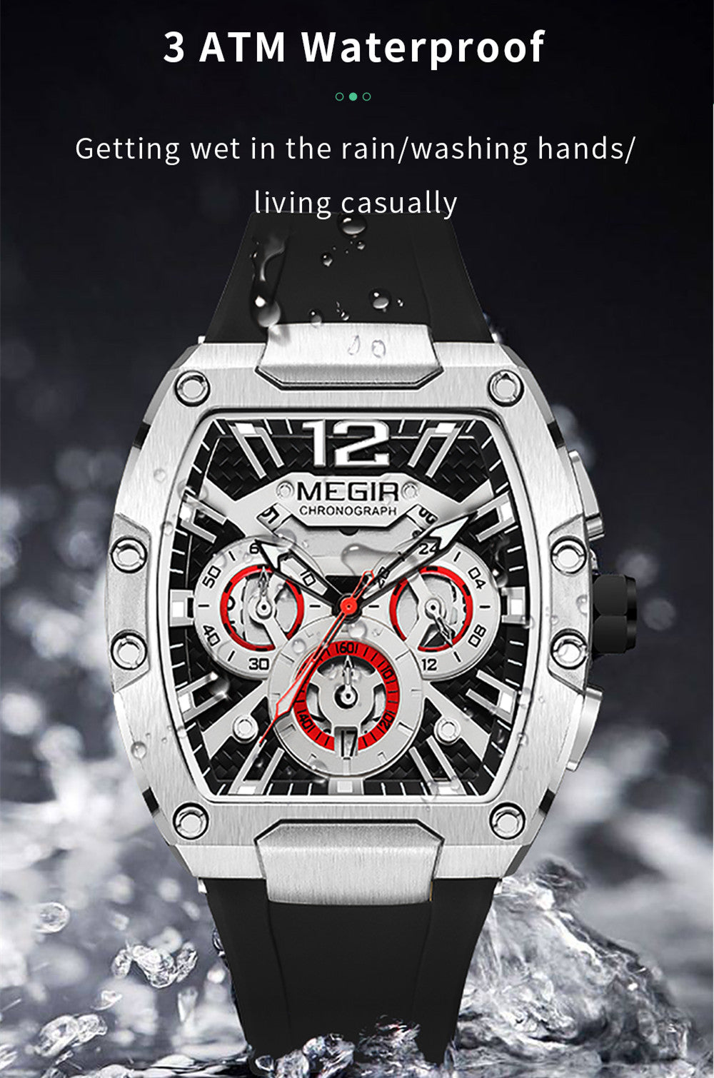 MEGIR Chronograph Sport Watch | Waterproof & Luminous Quartz for Men