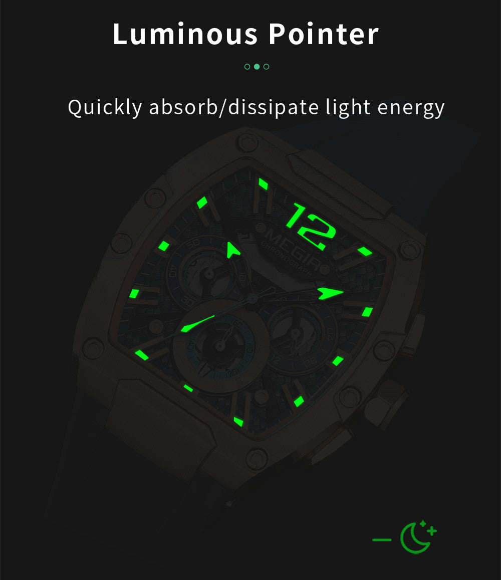 MEGIR Chronograph Sport Watch | Waterproof & Luminous Quartz for Men