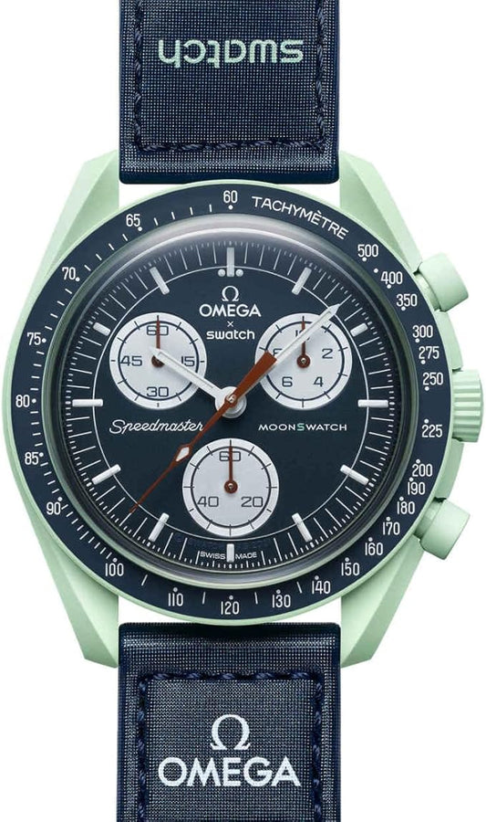 Omega Swatch Style Chronograph – Earth Blue Edition (2025)