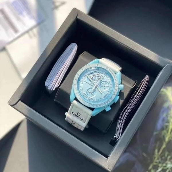 Omega Swatch Style Chronograph – Uranus Sky Edition (2025)