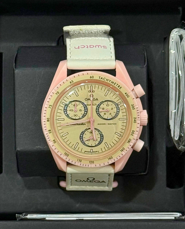 Omega Swatch Style Chronograph – Venus Rose Edition (2025)