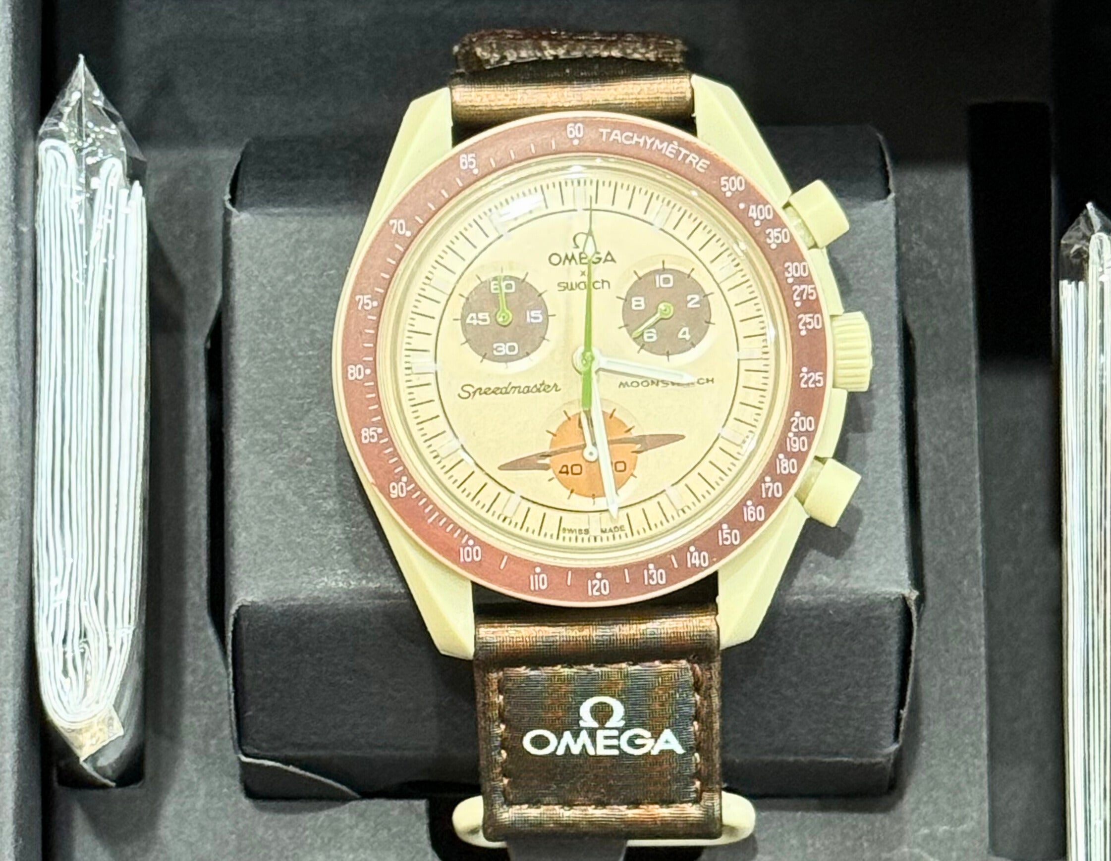 Omega Swatch Style Chronograph – Saturn Gold Edition (2025)
