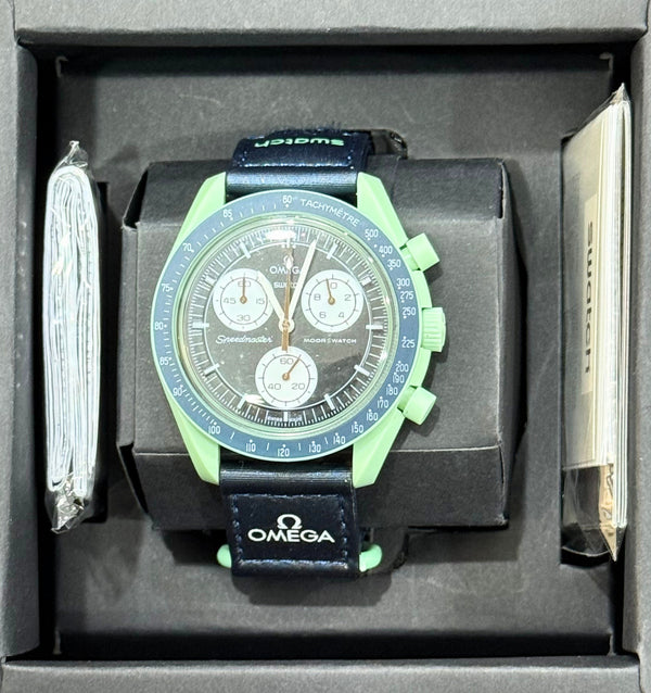 Omega Swatch Style Chronograph – Earth Blue Edition (2025)